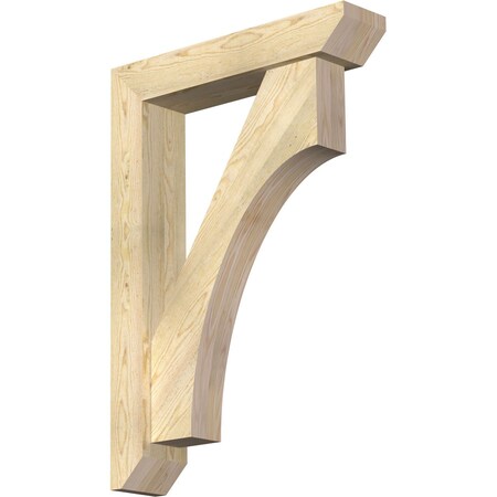 Ekena Millwork Westlake Slat Rough Sawn Bracket w/ Offset Brace, Douglas Fir, 6"W x 28"D x 40"H BKT0604X28X40WTL06RDF